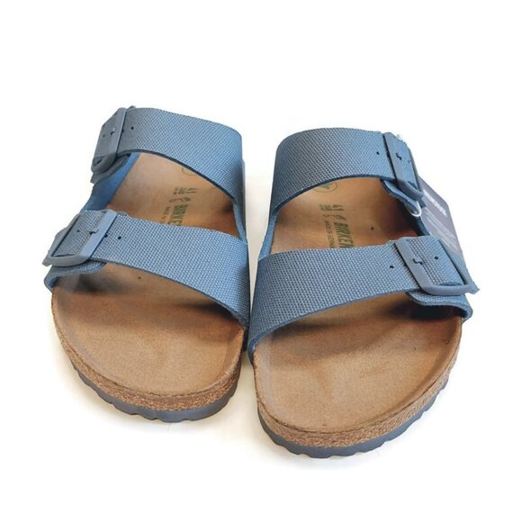 Birkenstock Arizona Mens 8 Womens 10 Vegan Canvas Sandals EU 41 Blue Regular - Picture 6 of 9